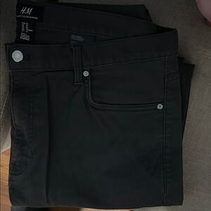H&M Mens Charcoal Slim Fit Jeans 34/30